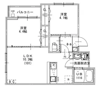 ケイアイレジデンス豊四季2【2階】の間取り