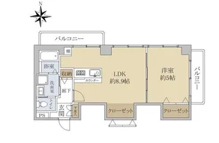 エントピア五月園【8階】の間取り