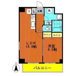 アクシーズタワー浦和岸町II【8階】の間取り