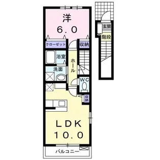 アペルトI【2階】の間取り