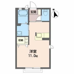 シャーメゾン スカイ【1階】の間取り