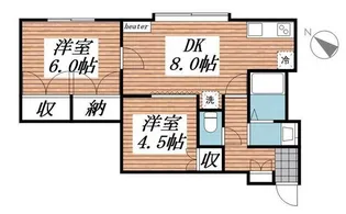 ハピネスプラザA【1階】の間取り