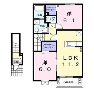 ウィステリア【2階】の間取り