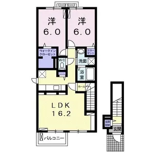 ソレイユ II【2階】の間取り