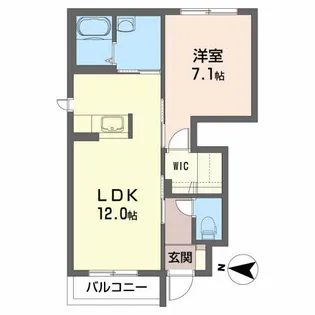ルーラル山崎B【1階】の間取り