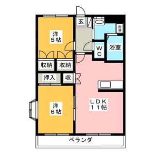 アルカディアN【2階】の間取り