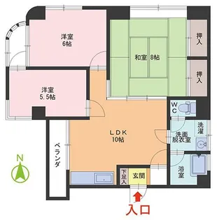 シャトレ宝永【2階】の間取り
