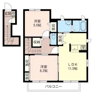 シャーメゾン レミーラ【2階】の間取り