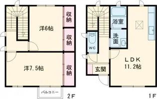 ブランエール B【1階】の間取り