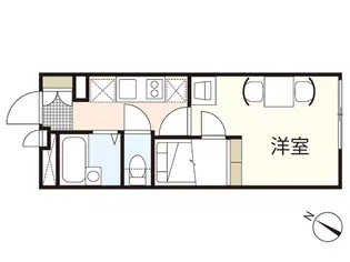 レオパレスエスポワールシェソワ【1階】の間取り