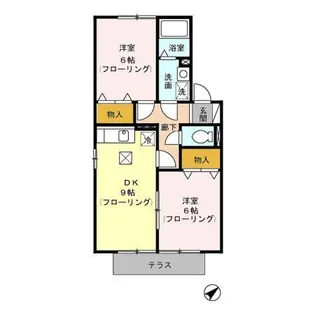 ヴェルデュール【1階】の間取り