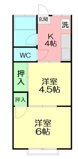 第2山仁ハイツ【2階】の間取り