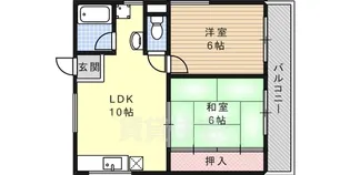 カトレアハイツ【2階】の間取り