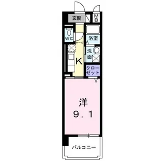 レクイアーレ大宮【6階】の間取り