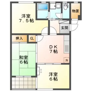 マンション江刺【1階】の間取り
