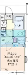 スプリエ西谷【2階】の間取り