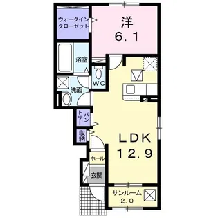 グリーン グラス【1階】の間取り