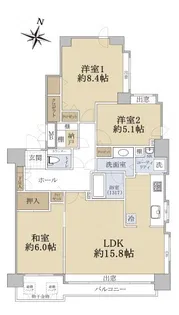 円山4条シティハウス【4階】の間取り