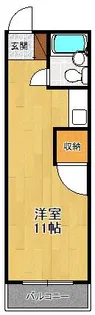 小西ハイツ【2階】の間取り