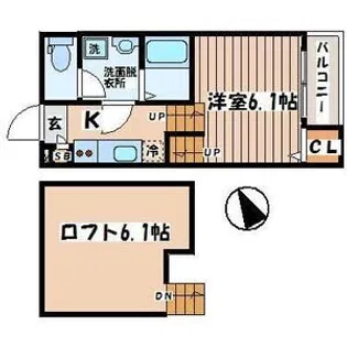 グラード旭ヶ丘【1階】の間取り