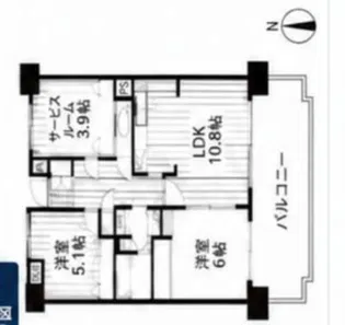 けやき通り北八番館D棟【5階】の間取り