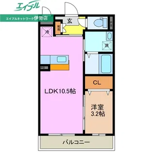 アンジューVIII【2階】の間取り