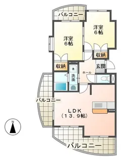 クレッシェンド美宇【7階】の間取り