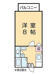 岡山県倉敷市三田【アパート】の間取り