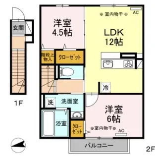 東京都西東京市富士町2【アパート】の間取り