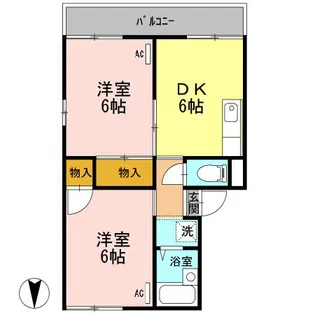セジュール住吉A棟【1階】の間取り