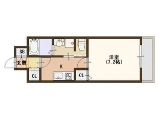大阪府大阪市西成区岸里東1【マンション】の間取り