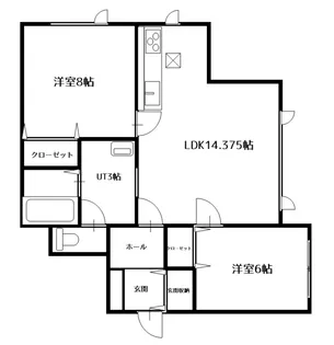 ローズガーデン【1階】の間取り