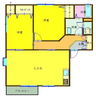 コンフォートA【1階】の間取り