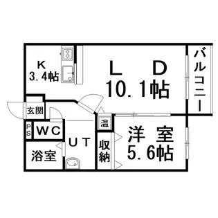 アビタパークサイド昭和中央【2階】の間取り