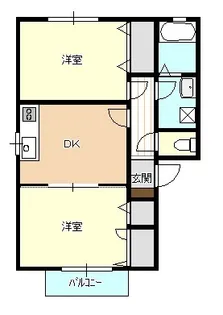 新潟県新発田市豊町3【アパート】の間取り