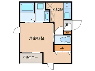 R-smart吉塚東【2階】の間取り