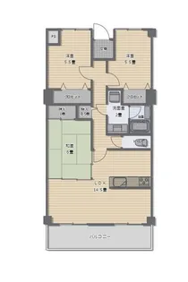 ローズガーデン前橋【5階】の間取り