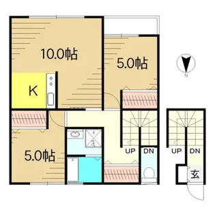 福島県郡山市横塚5【アパート】の間取り