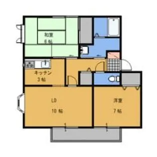 キャトルセゾン D【1階】の間取り