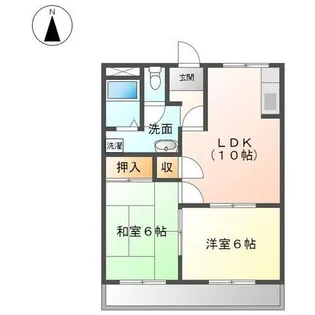 愛知県日進市梅森町新田【アパート】の間取り