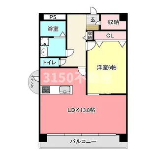 岐阜県岐阜市西川手7【マンション】の間取り