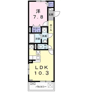 ラナコート【1階】の間取り
