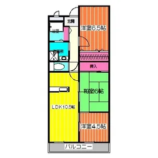 ウエストコート【3階】の間取り