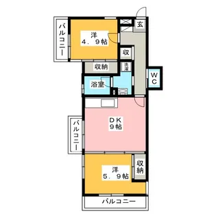 オアシスタイセイIII【1階】の間取り