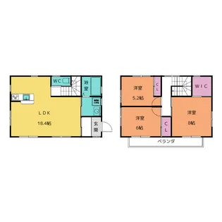 宮城県仙台市太白区金剛沢1【一戸建】の間取り