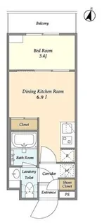 SUNIVAS飯田橋【1階】の間取り