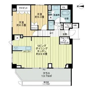 ザ・パークハウス新宿柏木【1階】の間取り