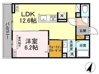 D-カヴェリ本千葉【3階】の間取り