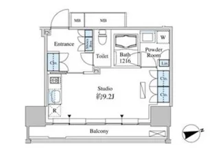 ベルファース芝浦タワー【14階】の間取り