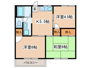 コーポちとせ【2階】の間取り